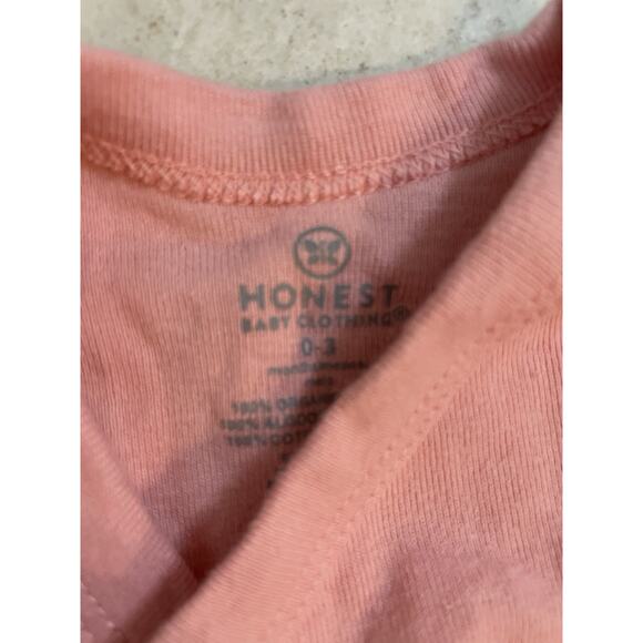 Honest Baby Girl Clothes 0-3 Months Long Sleeve Organic Bodysuits Jumpsuit Lot 3 - Picture 4 of 5